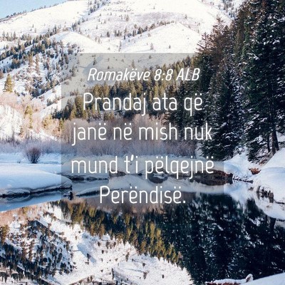 Picture 04 - Romakëve 8:8 ALB - Prandaj ata që janë në mish nuk mund t’i - Bible Verse Picture