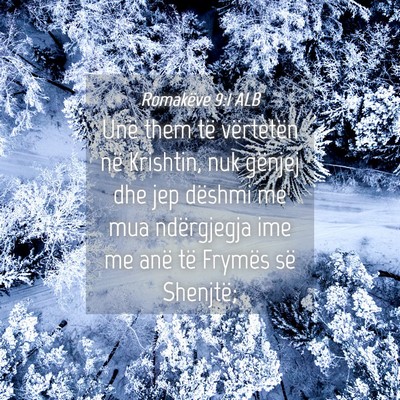 Picture 04 - Romakëve 9:1 ALB - Unë them të vërtetën në Krishtin, nuk - Bible Verse Picture