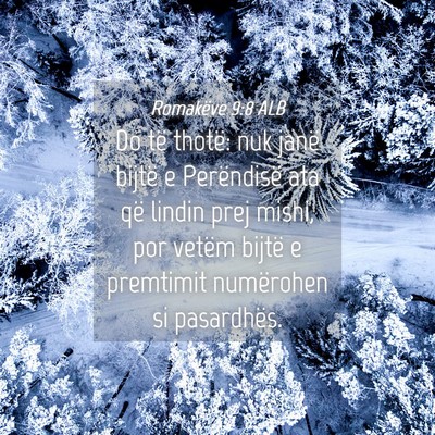 Picture 04 - Romakëve 9:8 ALB - Do të thotë: nuk janë bijtë e Perëndisë ata - Bible Verse Picture