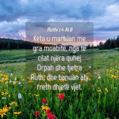 Picture 04 - Ruthi 1:4 ALB - Këta u martuan me gra moabite, nga të cilat - Bible Verse Picture