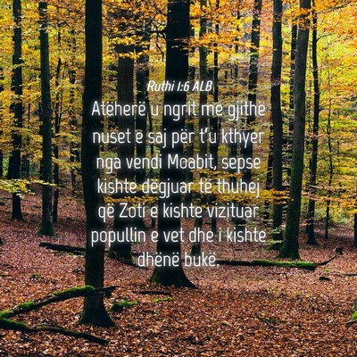 Picture 04 - Ruthi 1:6 ALB - Atëherë u ngrit me gjithë nuset e saj për - Bible Verse Picture