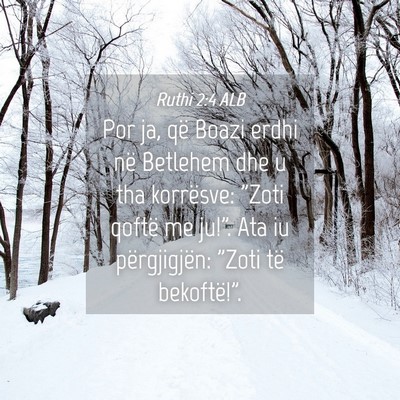 Picture 04 - Ruthi 2:4 ALB - Por ja, që Boazi erdhi në Betlehem dhe u tha - Bible Verse Picture