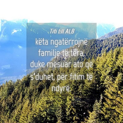 Picture 04 - Titi 1:11 ALB - këta ngatërrojnë familje të tëra, duke - Bible Verse Picture