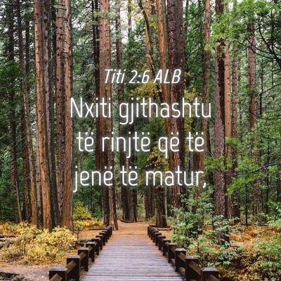 Picture 04 - Titi 2:6 ALB - Nxiti gjithashtu të rinjtë që të jenë të - Bible Verse Picture