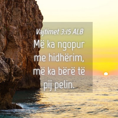 Picture 04 - Vajtimet 3:15 ALB - Më ka ngopur me hidhërim, më ka bërë të pij - Bible Verse Picture