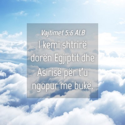 Picture 04 - Vajtimet 5:6 ALB - I kemi shtrirë dorën Egjiptit dhe Asirisë për - Bible Verse Picture