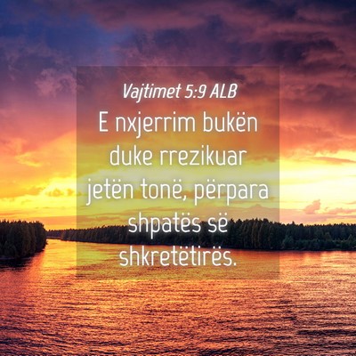 Picture 04 - Vajtimet 5:9 ALB - E nxjerrim bukën duke rrezikuar jetën tonë, - Bible Verse Picture
