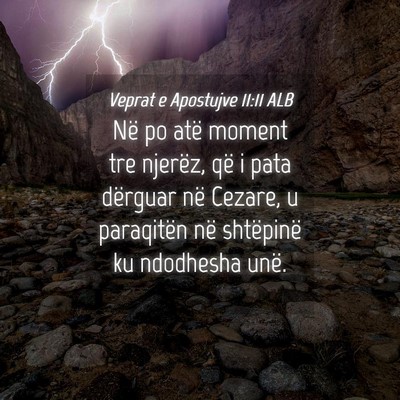 Picture 04 - Veprat e Apostujve 11:11 ALB - Në po atë moment tre njerëz, që i pata - Bible Verse Picture