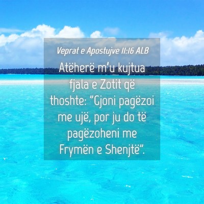 Picture 04 - Veprat e Apostujve 11:16 ALB - Atëherë m’u kujtua fjala e Zotit që thoshte: - Bible Verse Picture
