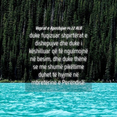 Picture 04 - Veprat e Apostujve 14:22 ALB - duke fuqizuar shpirtërat e dishepujve dhe duke i - Bible Verse Picture