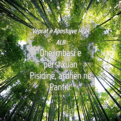 Picture 04 - Veprat e Apostujve 14:24 ALB - Dhe, mbasi e përshkuan Pisidinë, ardhën në - Bible Verse Picture