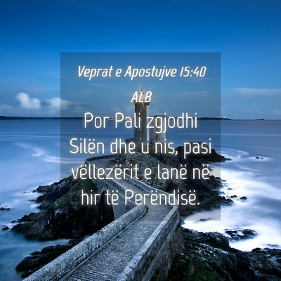 Picture 04 - Veprat e Apostujve 15:40 ALB - Por Pali zgjodhi Silën dhe u nis, pasi - Bible Verse Picture