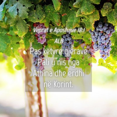 Picture 04 - Veprat e Apostujve 18:1 ALB - Pas këtyre gjërave Pali u nis nga Athina dhe - Bible Verse Picture