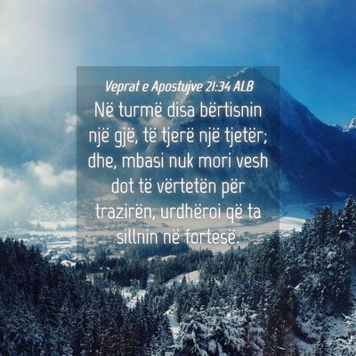 Picture 04 - Veprat e Apostujve 21:34 ALB - Në turmë disa bërtisnin një gjë, të tjerë - Bible Verse Picture