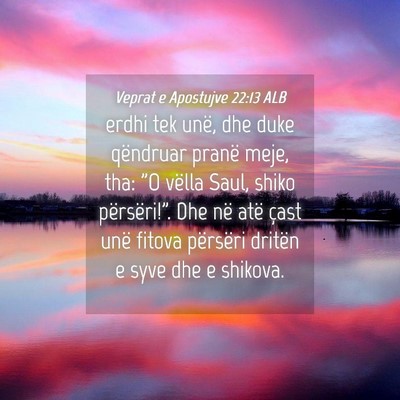 Picture 04 - Veprat e Apostujve 22:13 ALB - erdhi tek unë, dhe duke qëndruar pranë meje, - Bible Verse Picture