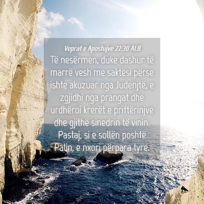 Picture 04 - Veprat e Apostujve 22:30 ALB - Të nesërmen, duke dashur të marrë vesh me - Bible Verse Picture