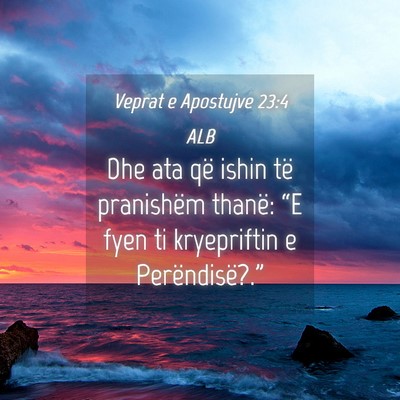 Picture 04 - Veprat e Apostujve 23:4 ALB - Dhe ata që ishin të pranishëm thanë: “E - Bible Verse Picture