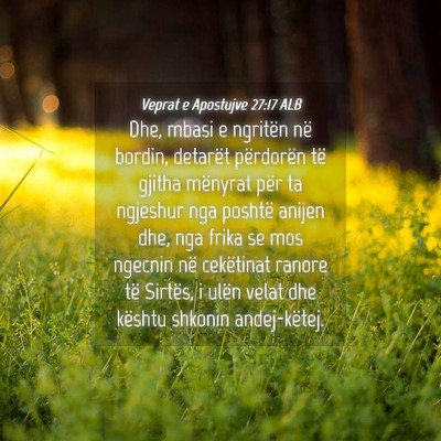 Picture 04 - Veprat e Apostujve 27:17 ALB - Dhe, mbasi e ngritën në bordin, detarët - Bible Verse Picture