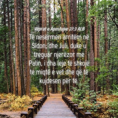 Picture 04 - Veprat e Apostujve 27:3 ALB - Të nesërmen arritëm në Sidon; dhe Juli, duke - Bible Verse Picture