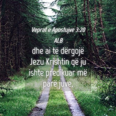 Picture 04 - Veprat e Apostujve 3:20 ALB - dhe ai të dërgojë Jezu Krishtin që ju ishte - Bible Verse Picture