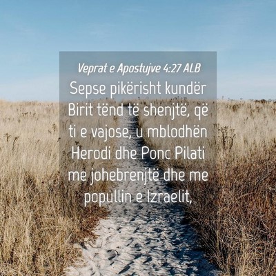 Picture 04 - Veprat e Apostujve 4:27 ALB - Sepse pikërisht kundër Birit tënd të - Bible Verse Picture
