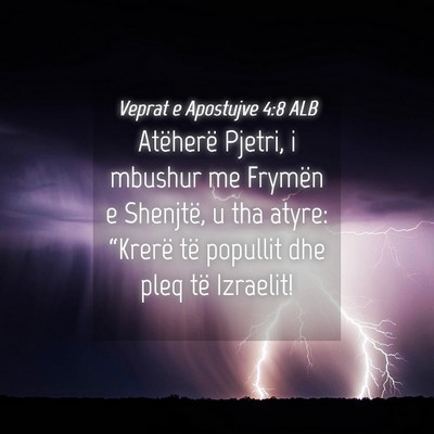 Picture 04 - Veprat e Apostujve 4:8 ALB - Atëherë Pjetri, i mbushur me Frymën e - Bible Verse Picture