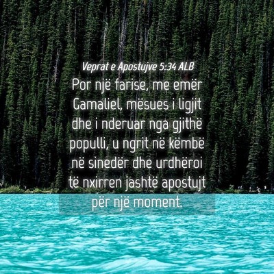 Picture 04 - Veprat e Apostujve 5:34 ALB - Por një farise, me emër Gamaliel, mësues i - Bible Verse Picture