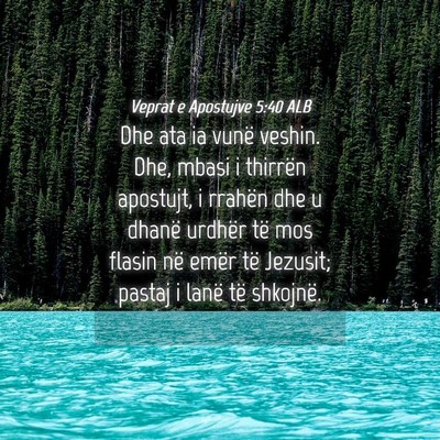 Picture 04 - Veprat e Apostujve 5:40 ALB - Dhe ata ia vunë veshin. Dhe, mbasi i thirrën - Bible Verse Picture