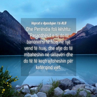 Picture 04 - Veprat e Apostujve 7:6 ALB - Dhe Perëndia foli kështu: 