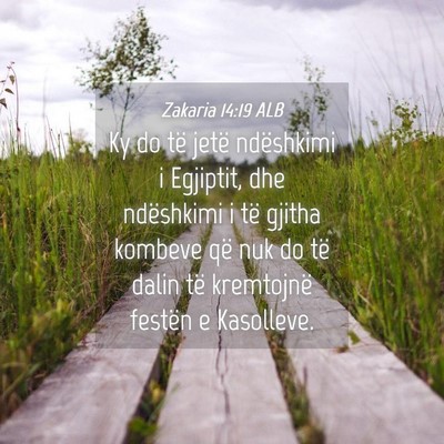 Picture 04 - Zakaria 14:19 ALB - Ky do të jetë ndëshkimi i Egjiptit, dhe - Bible Verse Picture