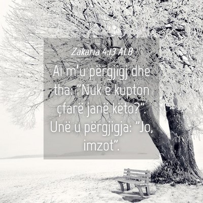 Picture 04 - Zakaria 4:13 ALB - Ai m’u përgjigj dhe tha: 