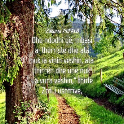 Picture 04 - Zakaria 7:13 ALB - Dhe ndodhi që, mbasi ai thërriste dhe ata nuk - Bible Verse Picture