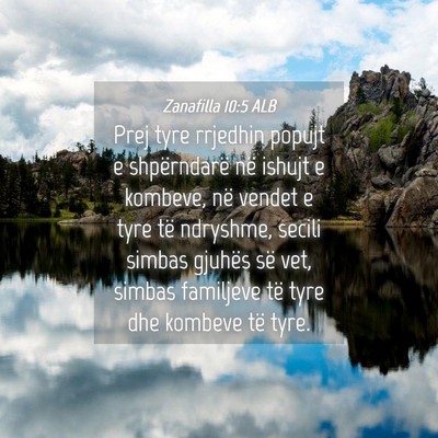 Picture 04 - Zanafilla 10:5 ALB - Prej tyre rrjedhin popujt e shpërndarë në - Bible Verse Picture