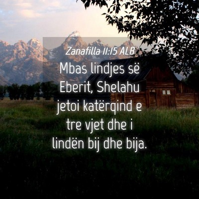 Picture 04 - Zanafilla 11:15 ALB - Mbas lindjes së Eberit, Shelahu jetoi katërqind - Bible Verse Picture