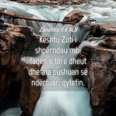 Picture 04 - Zanafilla 11:8 ALB - Kështu Zoti i shpërndau mbi faqen e tërë - Bible Verse Picture