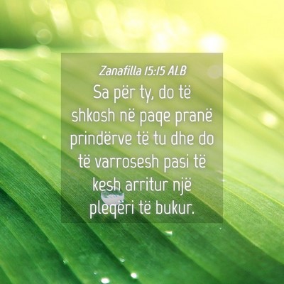 Picture 04 - Zanafilla 15:15 ALB - Sa për ty, do të shkosh në paqe pranë - Bible Verse Picture