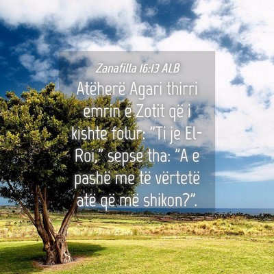 Picture 04 - Zanafilla 16:13 ALB - Atëherë Agari thirri emrin e Zotit që i kishte - Bible Verse Picture