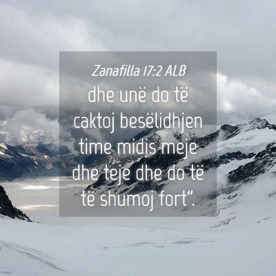 Picture 04 - Zanafilla 17:2 ALB - dhe unë do të caktoj besëlidhjen time midis - Bible Verse Picture