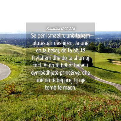 Picture 04 - Zanafilla 17:20 ALB - Sa për Ismaelin, unë ta kam plotësuar - Bible Verse Picture
