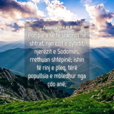 Picture 04 - Zanafilla 19:4 ALB - Por para se të shkonin në shtrat, njerëzit e - Bible Verse Picture