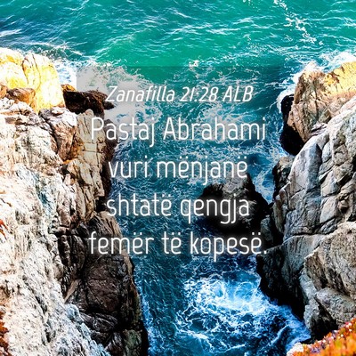 Picture 04 - Zanafilla 21:28 ALB - Pastaj Abrahami vuri mënjanë shtatë qengja - Bible Verse Picture