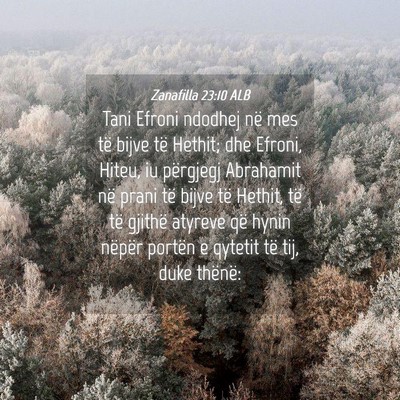 Picture 04 - Zanafilla 23:10 ALB - Tani Efroni ndodhej në mes të bijve të Hethit; - Bible Verse Picture