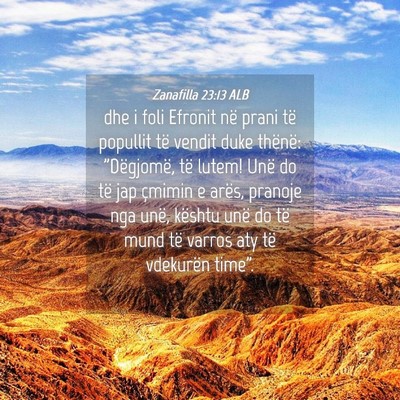 Picture 04 - Zanafilla 23:13 ALB - dhe i foli Efronit në prani të popullit të - Bible Verse Picture