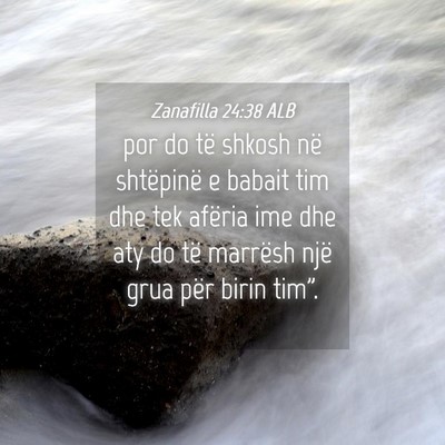 Picture 04 - Zanafilla 24:38 ALB - por do të shkosh në shtëpinë e babait tim dhe - Bible Verse Picture