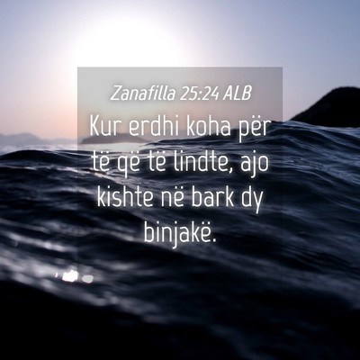 Picture 04 - Zanafilla 25:24 ALB - Kur erdhi koha për të që të lindte, ajo - Bible Verse Picture