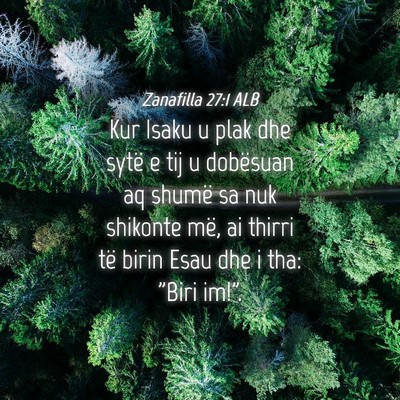 Picture 04 - Zanafilla 27:1 ALB - Kur Isaku u plak dhe sytë e tij u dobësuan aq - Bible Verse Picture