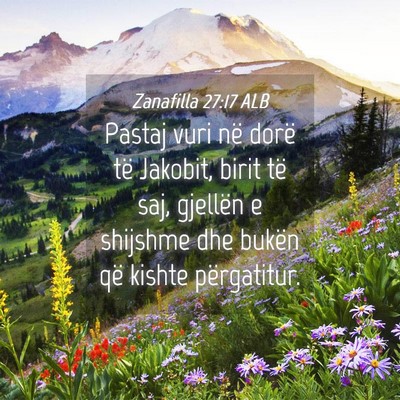 Picture 04 - Zanafilla 27:17 ALB - Pastaj vuri në dorë të Jakobit, birit të saj, - Bible Verse Picture