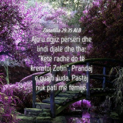 Picture 04 - Zanafilla 29:35 ALB - Ajo u ngjiz përsëri dhe lindi djalë dhe tha: - Bible Verse Picture