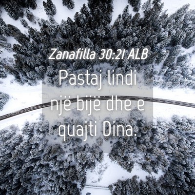 Picture 04 - Zanafilla 30:21 ALB - Pastaj lindi një bijë dhe e quajti - Bible Verse Picture