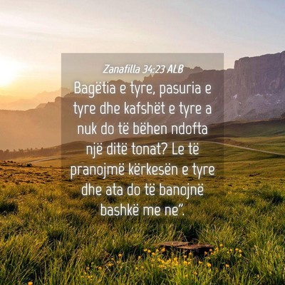 Picture 04 - Zanafilla 34:23 ALB - Bagëtia e tyre, pasuria e tyre dhe kafshët e - Bible Verse Picture